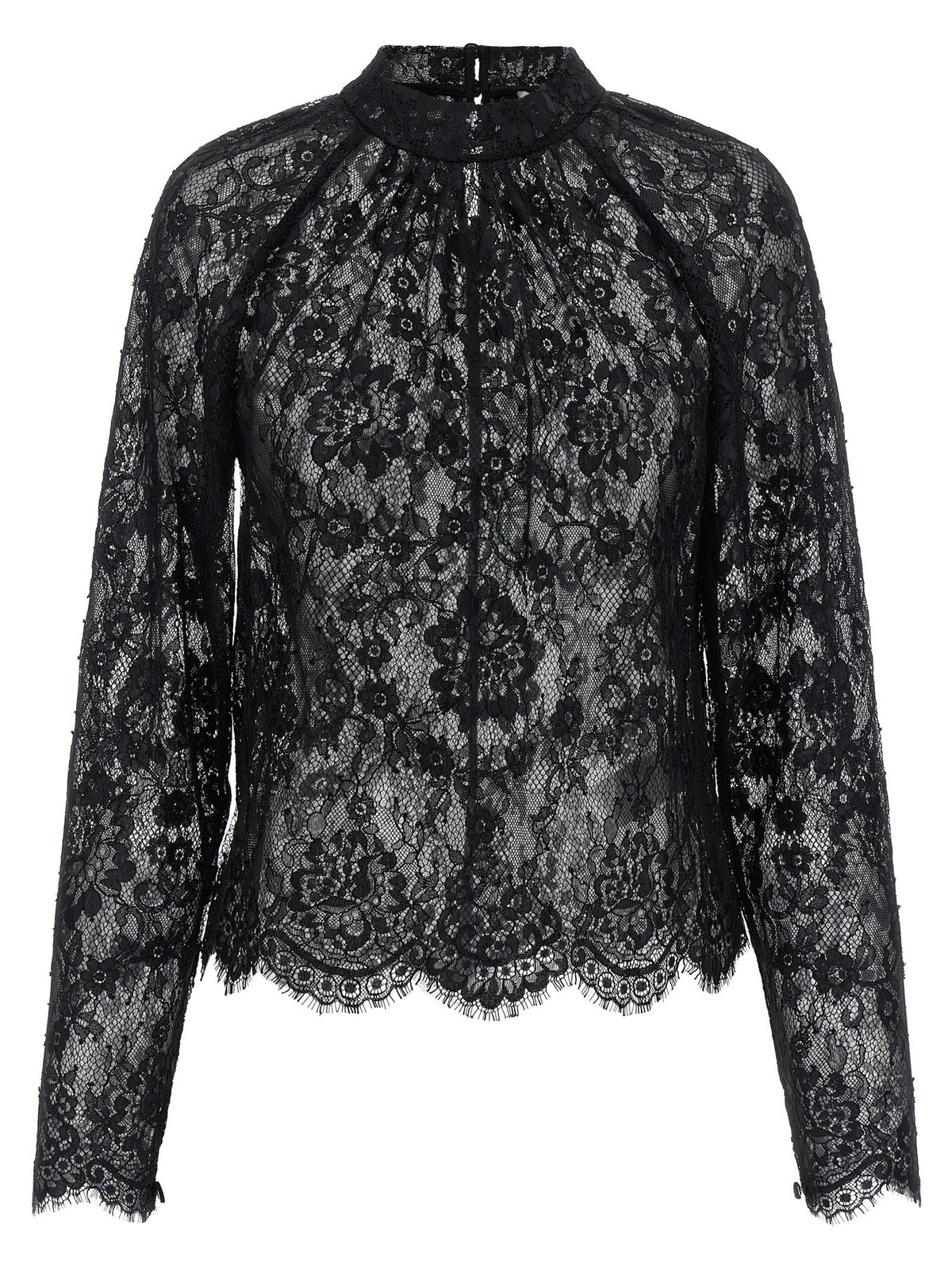 self-portrait Black Lace Blouse Black