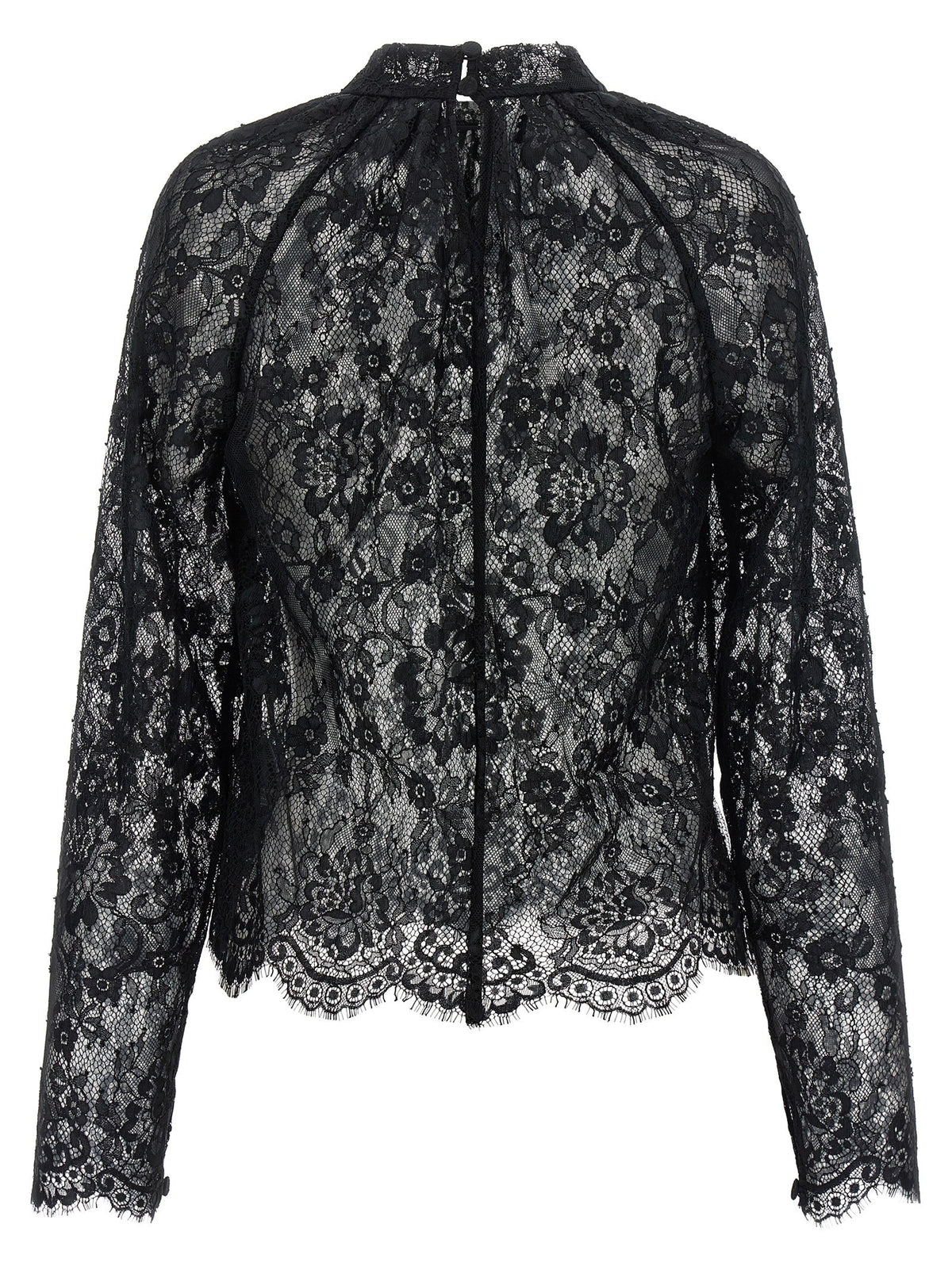 self-portrait Black Lace Blouse Black