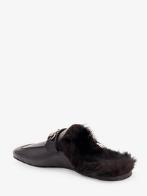 Gucci Men's Black Leather Slipper Black