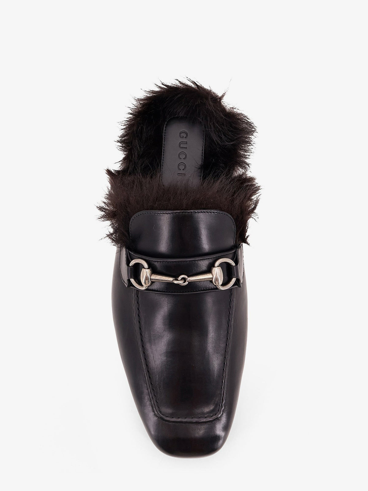 Gucci Men's Black Leather Slipper Black