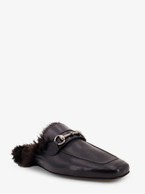 Gucci Men's Black Leather Slipper Black
