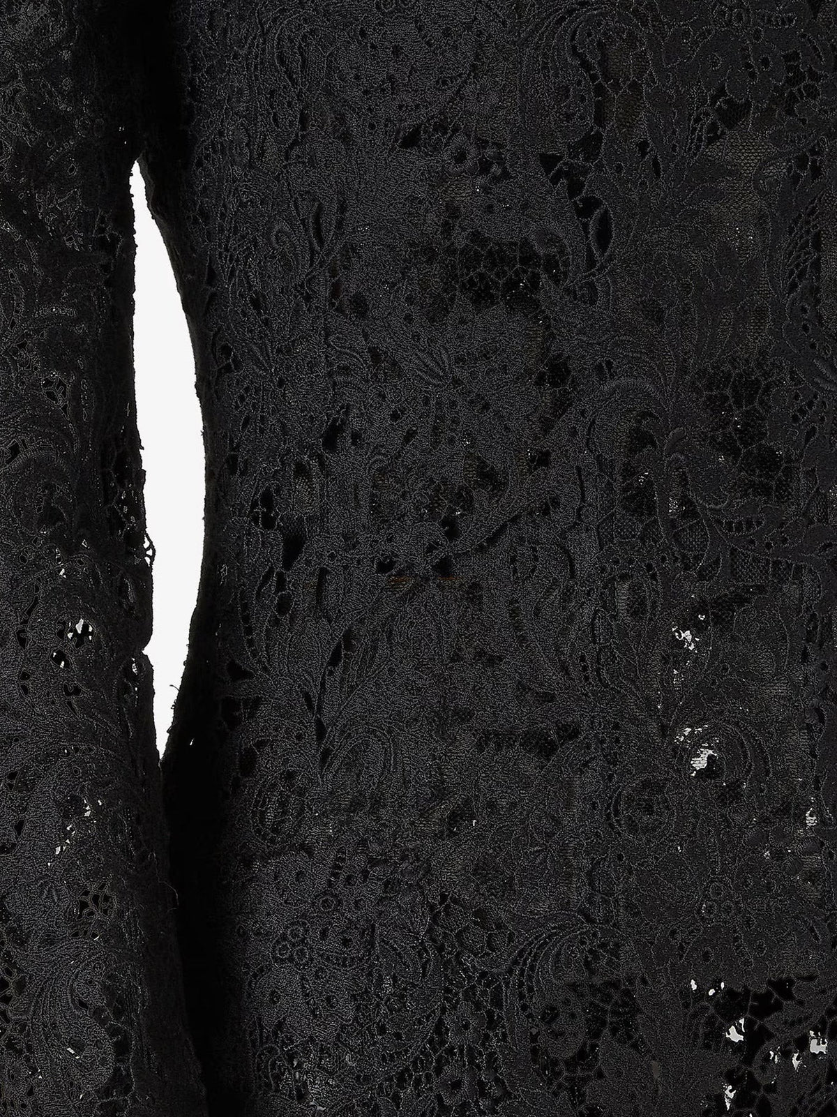 Fendi Women's Black Macramé Lace Dress Black