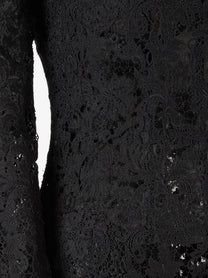 Fendi Women's Black Macramé Lace Dress Black