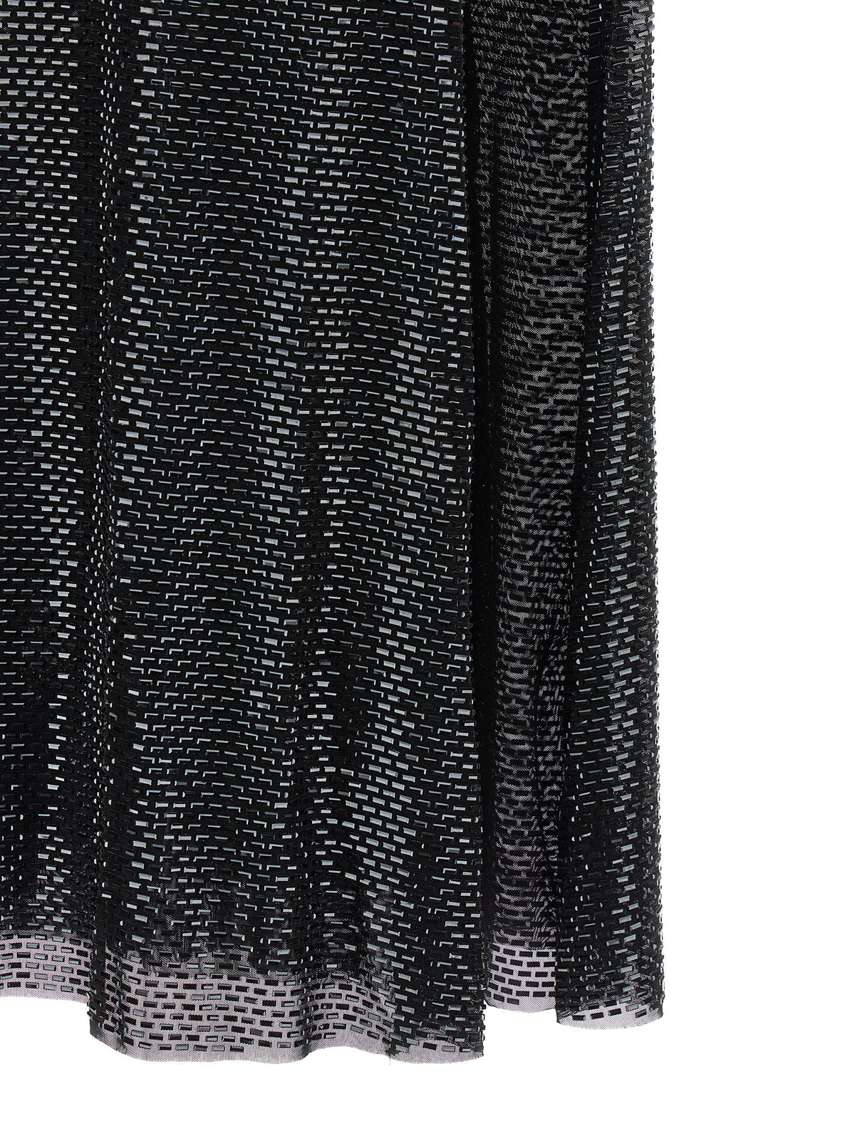 self-portrait Black Rhinestone Draped Maxi Dress Black
