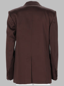 Max Mara Studio Women's Blazer Doppiopetto in Envers Satin Red