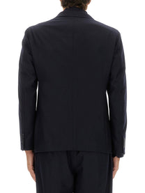 Giorgio Armani Men's Giacca Monopetto Sfoderata in Cashmere Blue