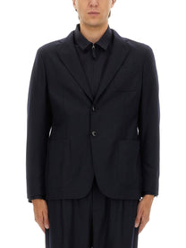 Giorgio Armani Men's Giacca Monopetto Sfoderata in Cashmere Blue