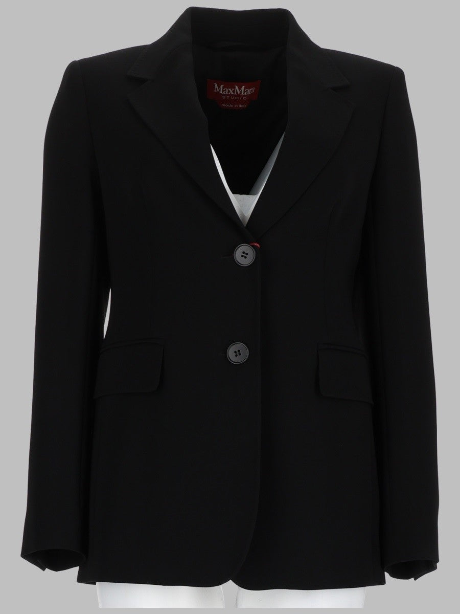 Max Mara Studio Women's Blazer Monopetto in Cady Black