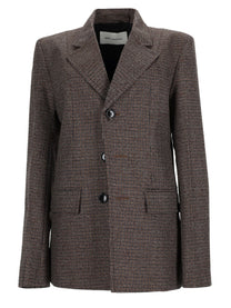 Ami Paris Women's Blazer Monopetto in Lana Brown
