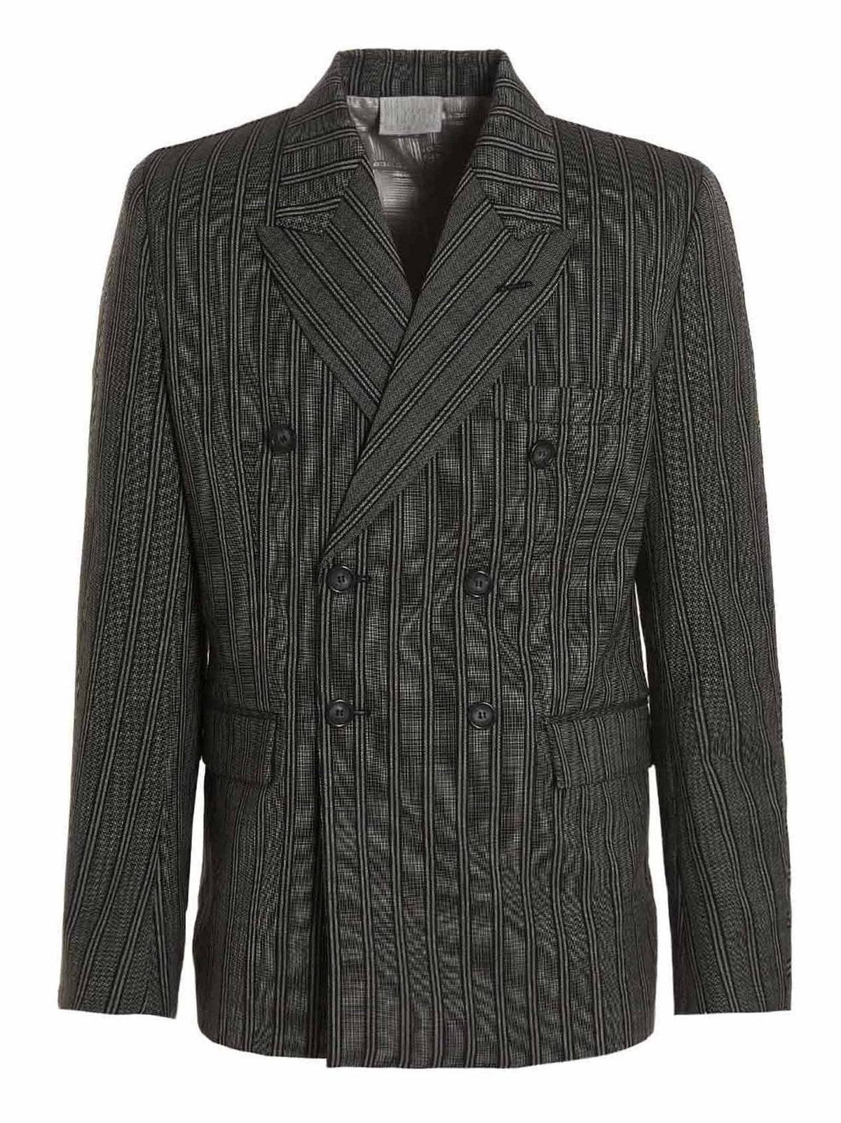 VTMNTS Blazer Tonal Double Breasted Tailored Black