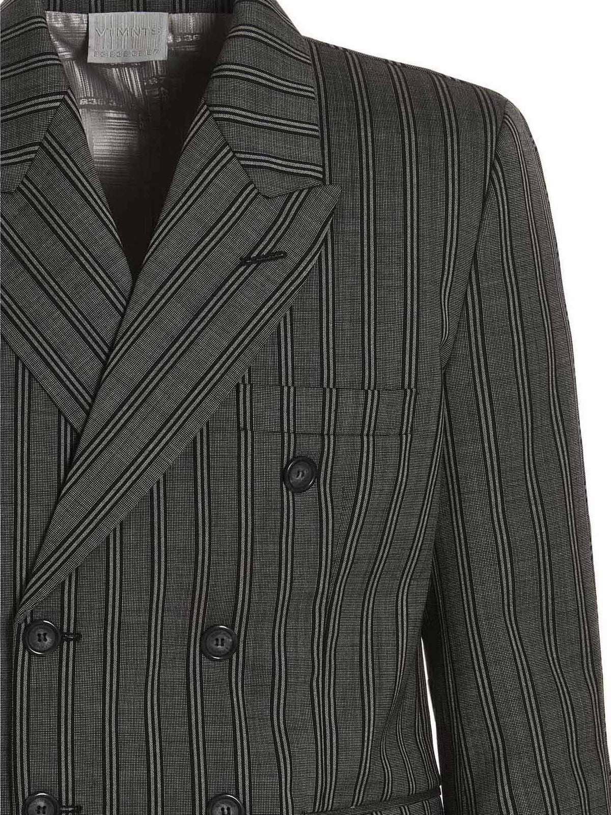 VTMNTS Blazer Tonal Double Breasted Tailored Black