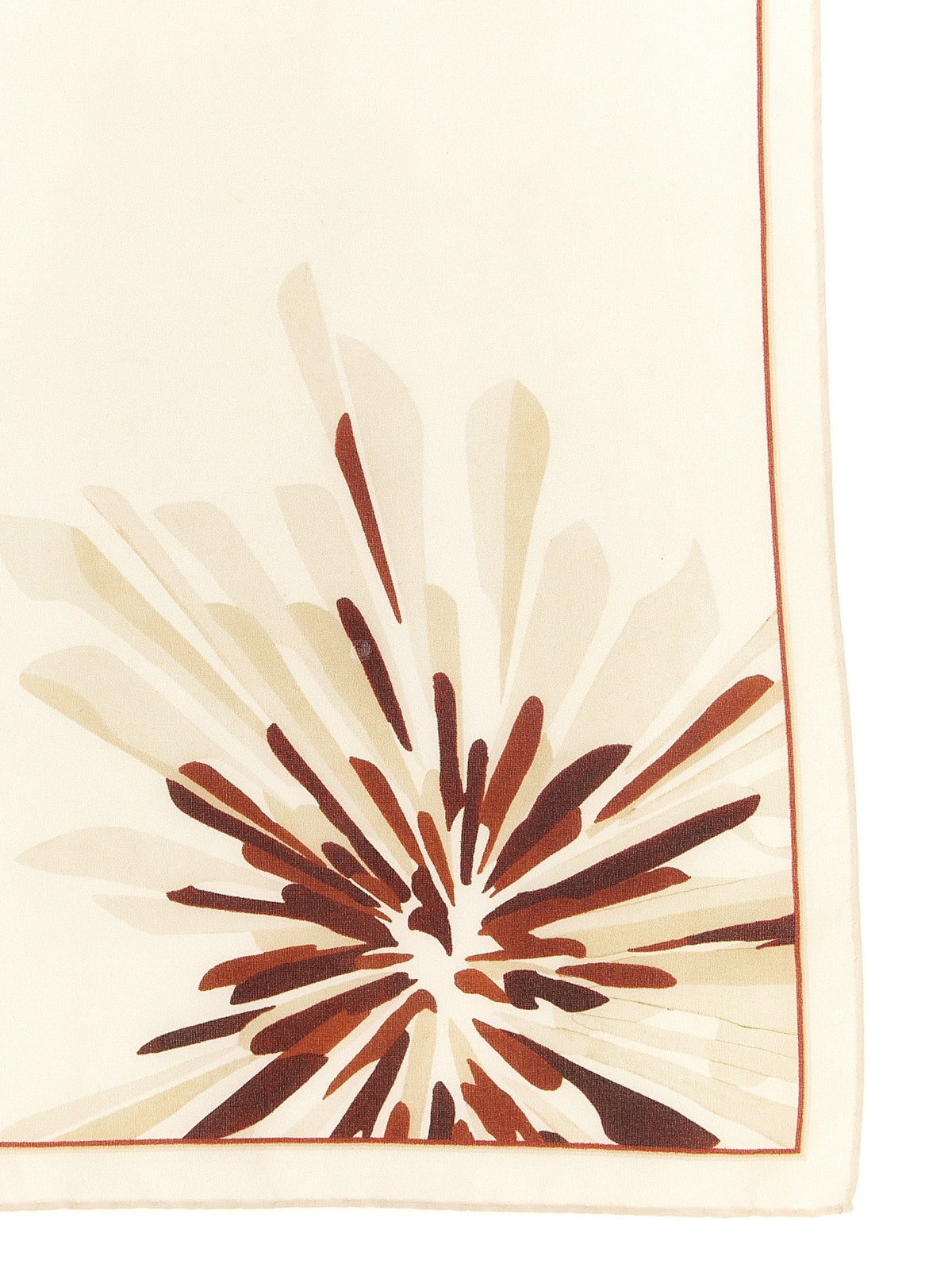Brunello Cucinelli Bloom Print Scarf Beige