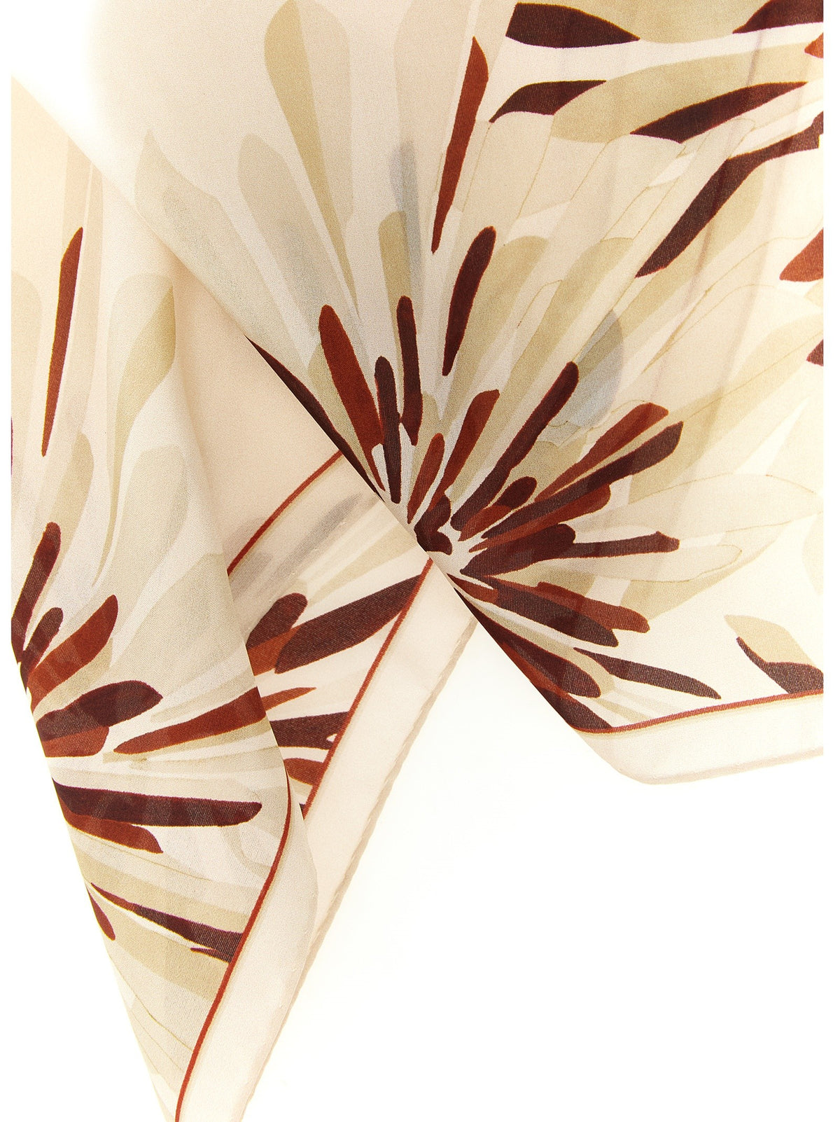 Brunello Cucinelli Bloom Print Scarf Beige