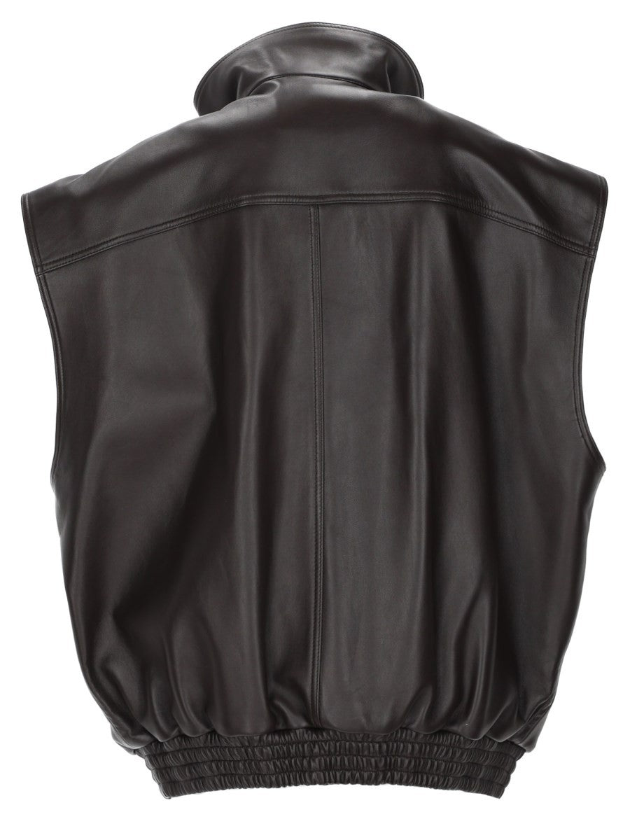 Balenciaga Women's Blouson in Pelle Morbida Brown