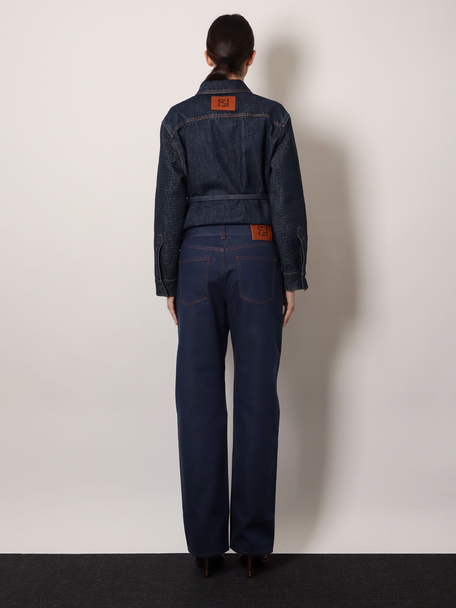 Fendi Women's FF Reverse Jeans Blue