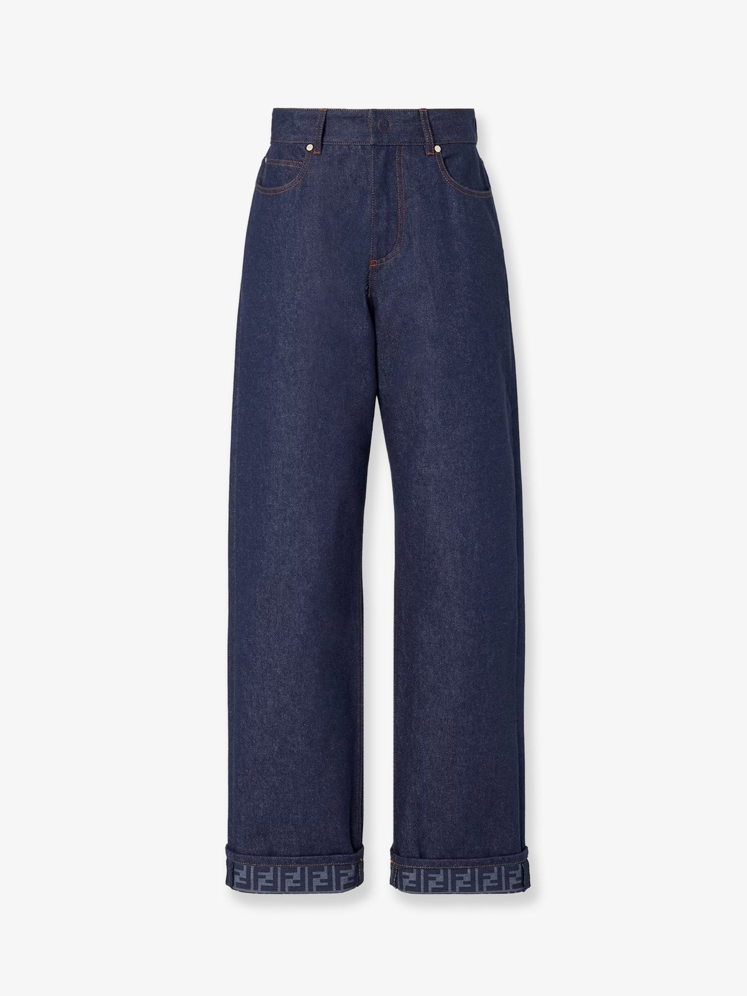 Fendi Women's FF Reverse Jeans Blue
