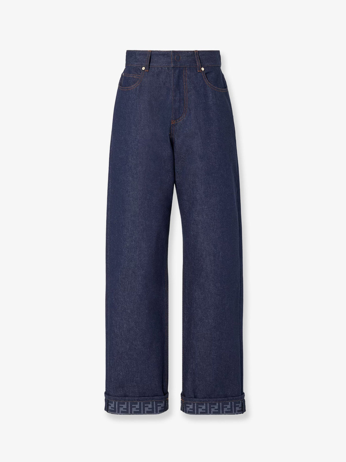 Fendi Women's FF Reverse Jeans Blue