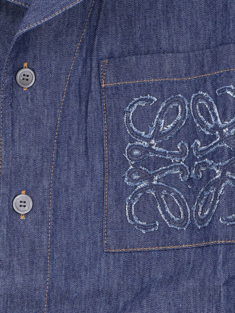 Loewe Men's Blue Denim Shirt Blue, view 3
