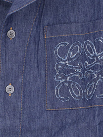 Loewe Men's Blue Denim Shirt Blue, view 3