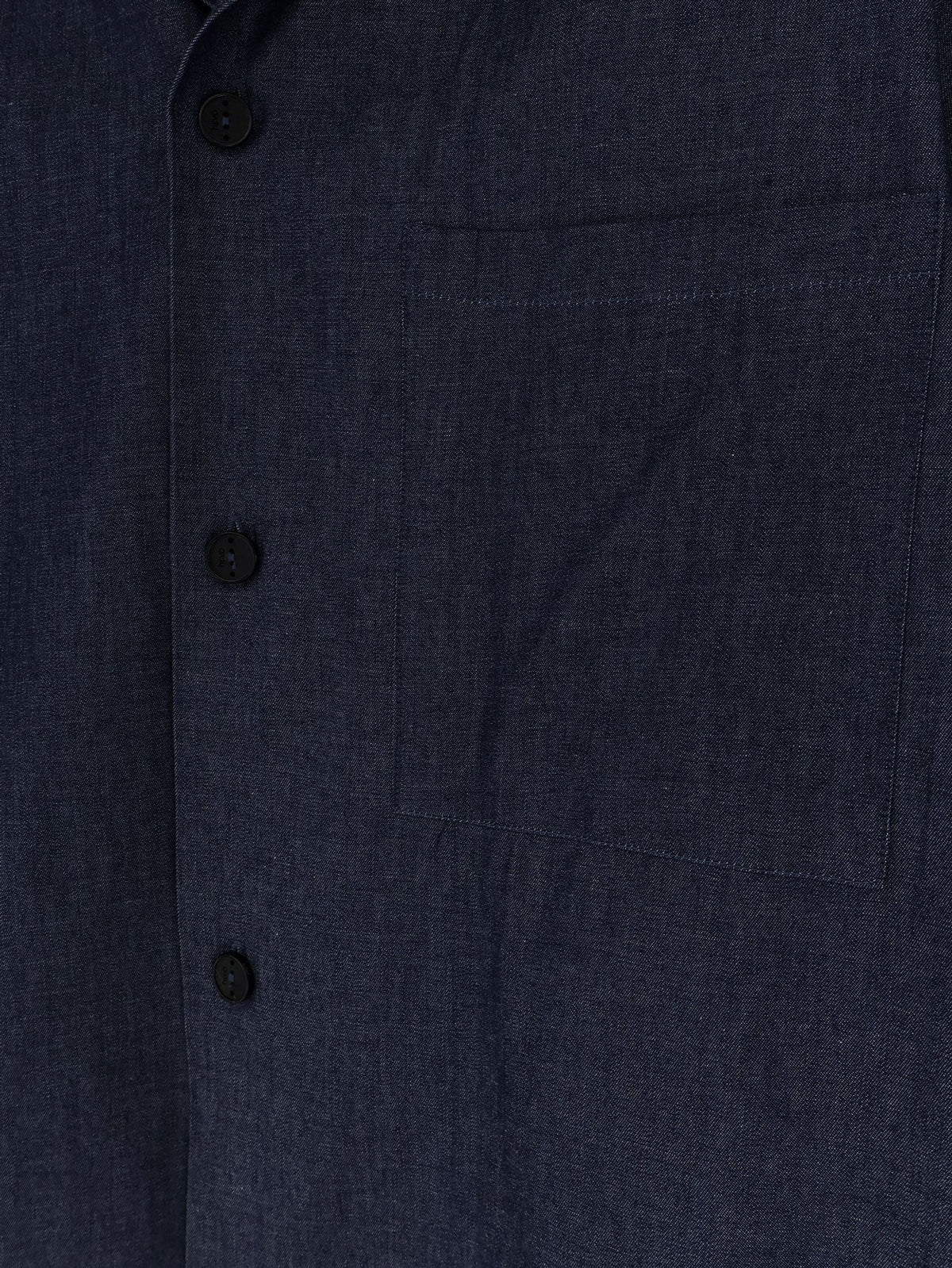 Hevò Men's Blue Denim Shirt Blue