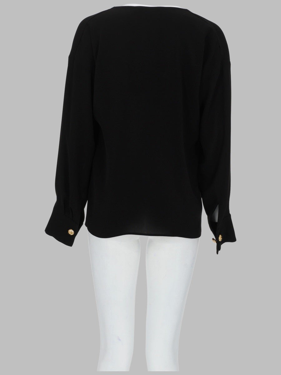Max Mara Studio Women's Blusa in Cady Tecnico Leggero Black