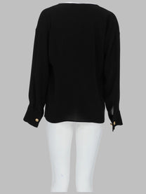 Max Mara Studio Women's Blusa in Cady Tecnico Leggero Black