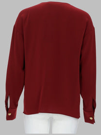 Max Mara Studio Women's Blusa in Cady Tecnico Leggero Red