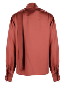 Max Mara Women's Blusa in Seta Con Fiocco Red