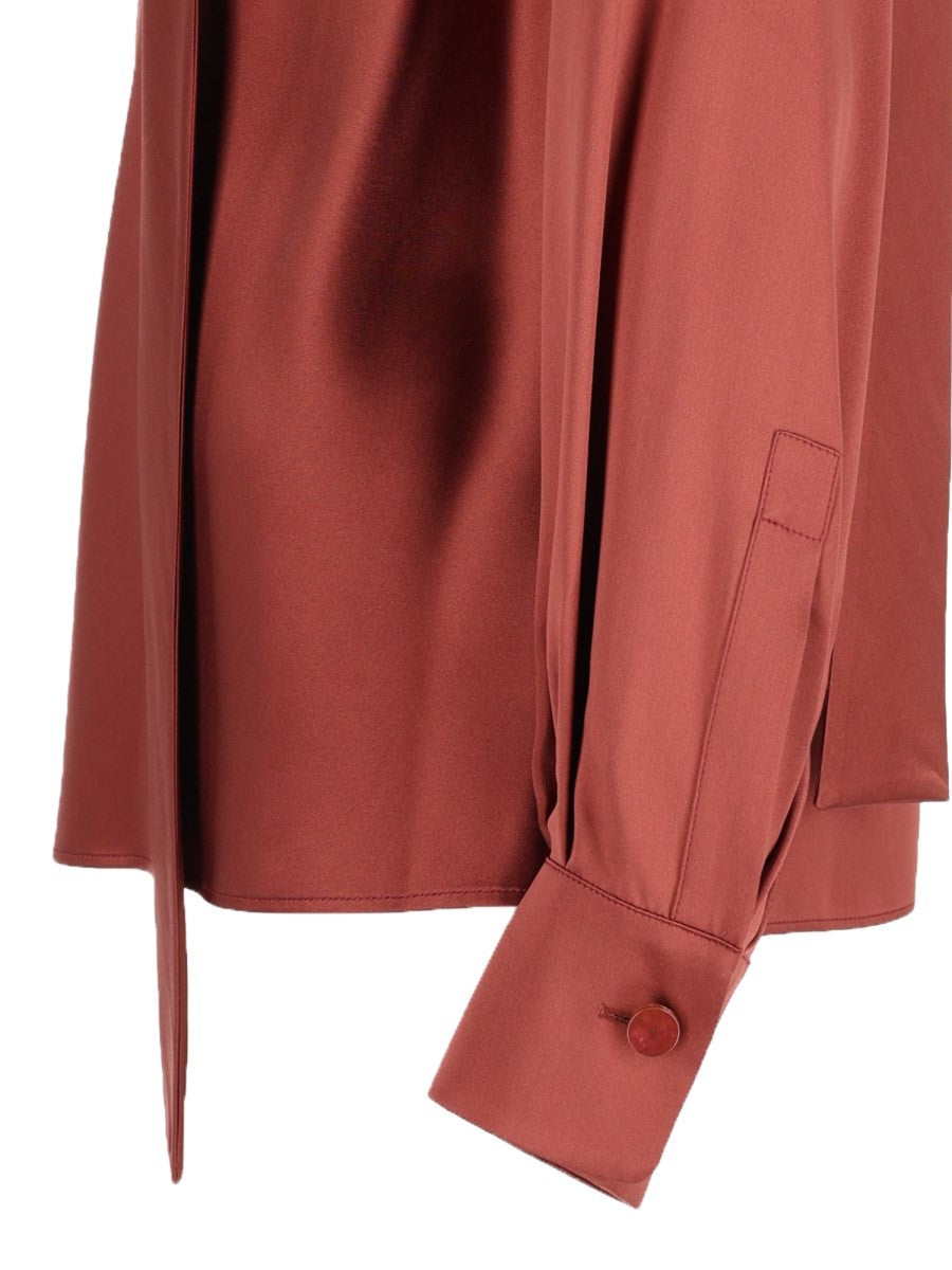 Max Mara Women's Blusa in Seta Con Fiocco Red
