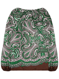 P.A.R.O.S.H Women's Blusa in Seta Con Stampa Paisley Green