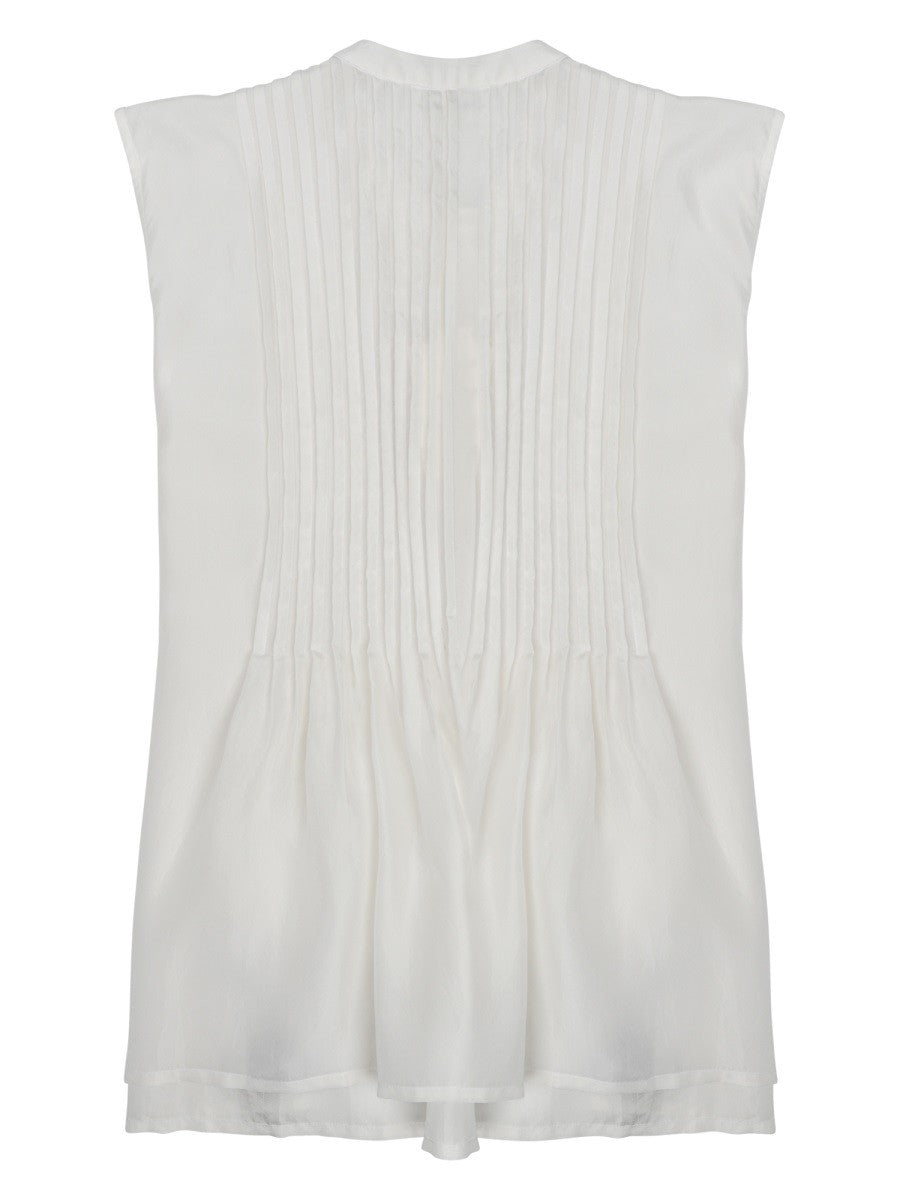 P.A.R.O.S.H Women's Blusa in Seta White