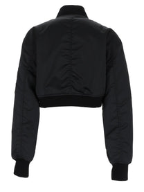 Balenciaga Women's Bomber Cropped Con Zip Black