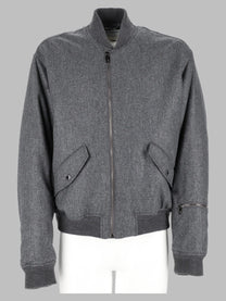 Dolce &amp; Gabbana Men's Bomber in Flanella Di Lana Imbottito Grey