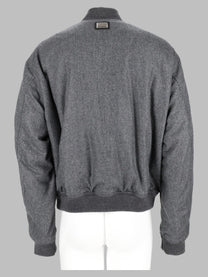 Dolce &amp; Gabbana Men's Bomber in Flanella Di Lana Imbottito Grey