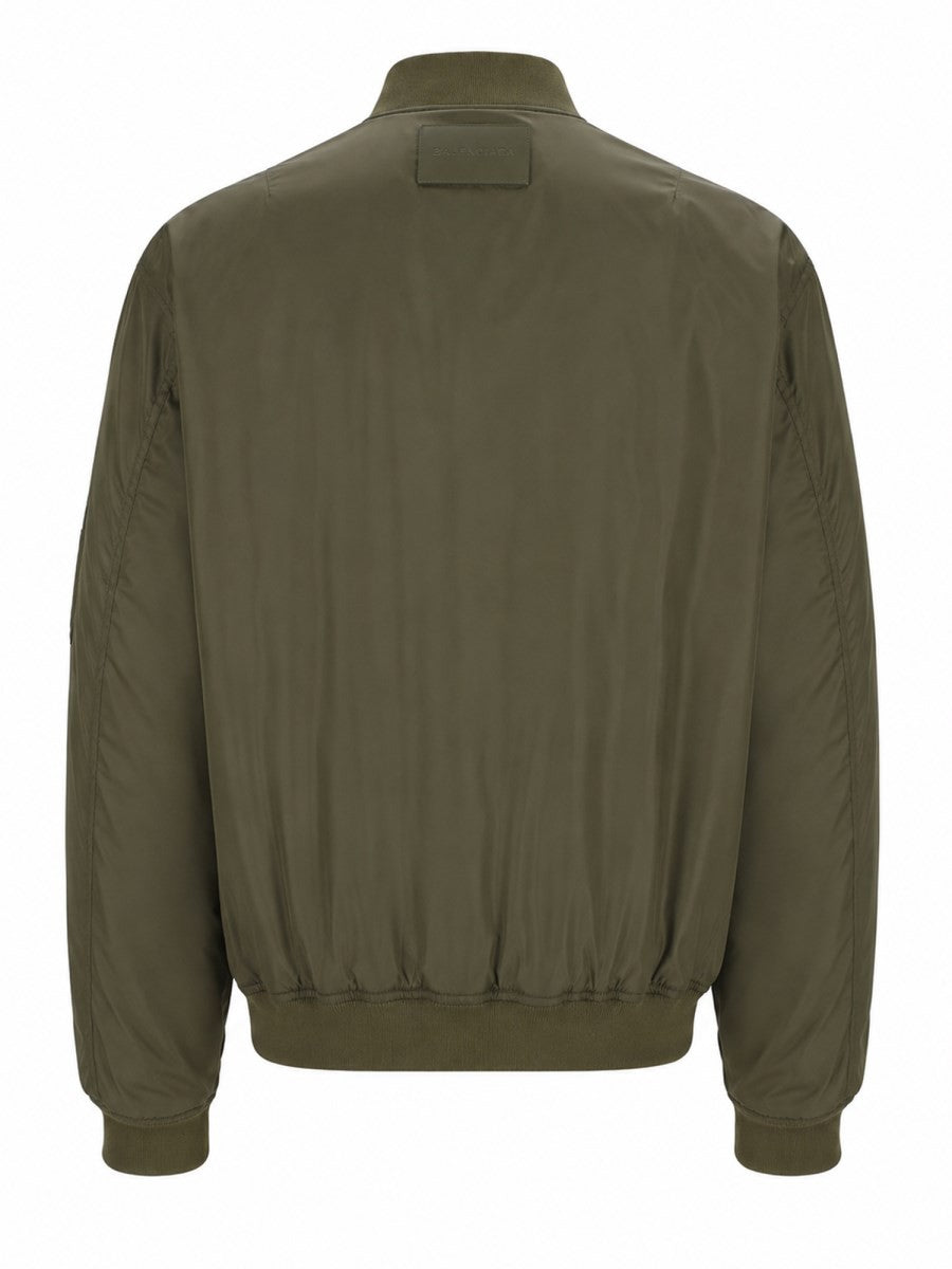 Balenciaga Men's Bomber in Nylon Green