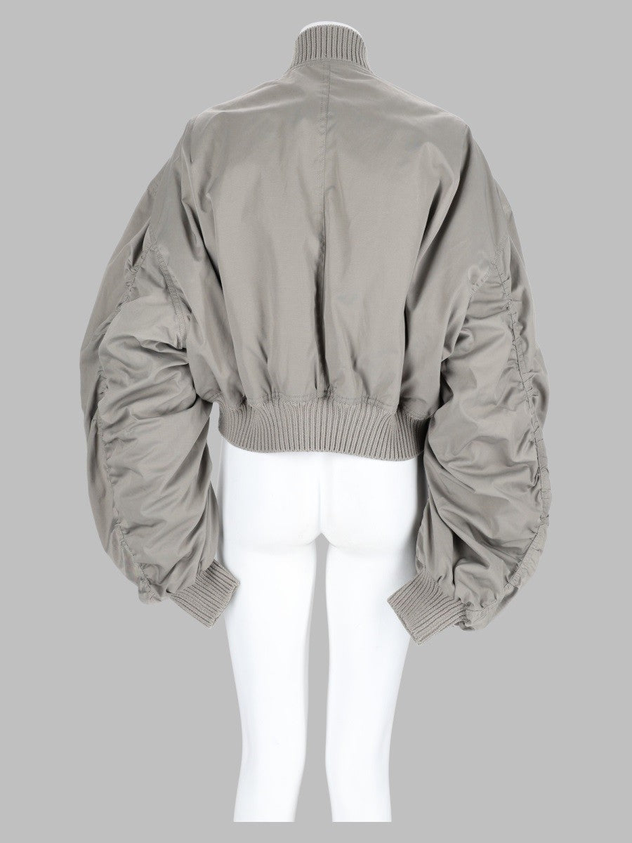 Rick Owens Women's Bomber Secchia Cropped Flight Grey