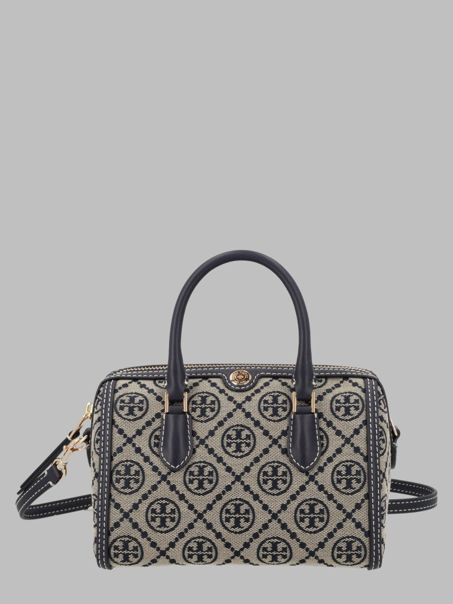 Tory Burch Women's Borsa Bauletto Monogram Petite Blue
