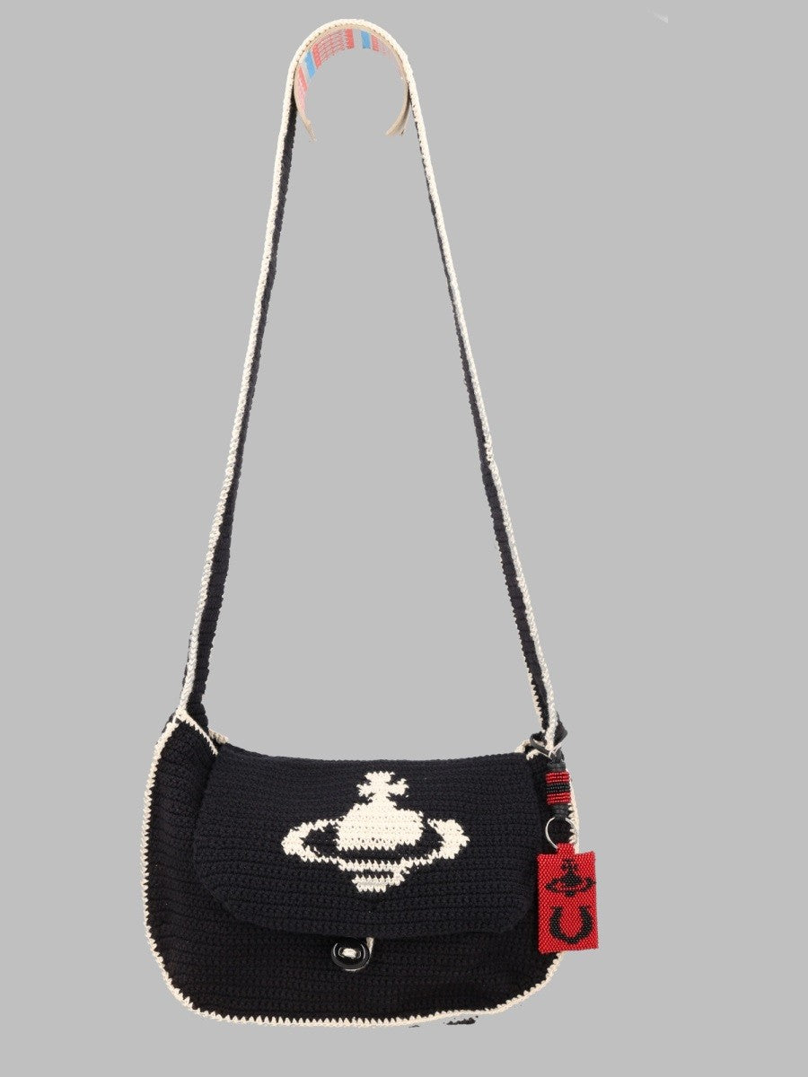 Vivienne Westwood Women's Borsa Crochet Lucky Halfmoon Black