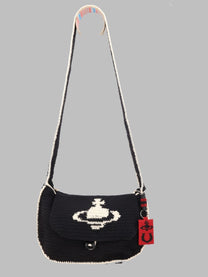 Vivienne Westwood Women's Borsa Crochet Lucky Halfmoon Black