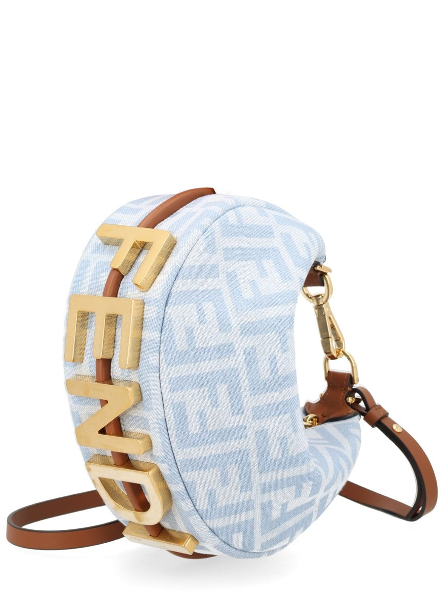 Fendi Women's Fendigraphy Mini Bag Blue, view 2