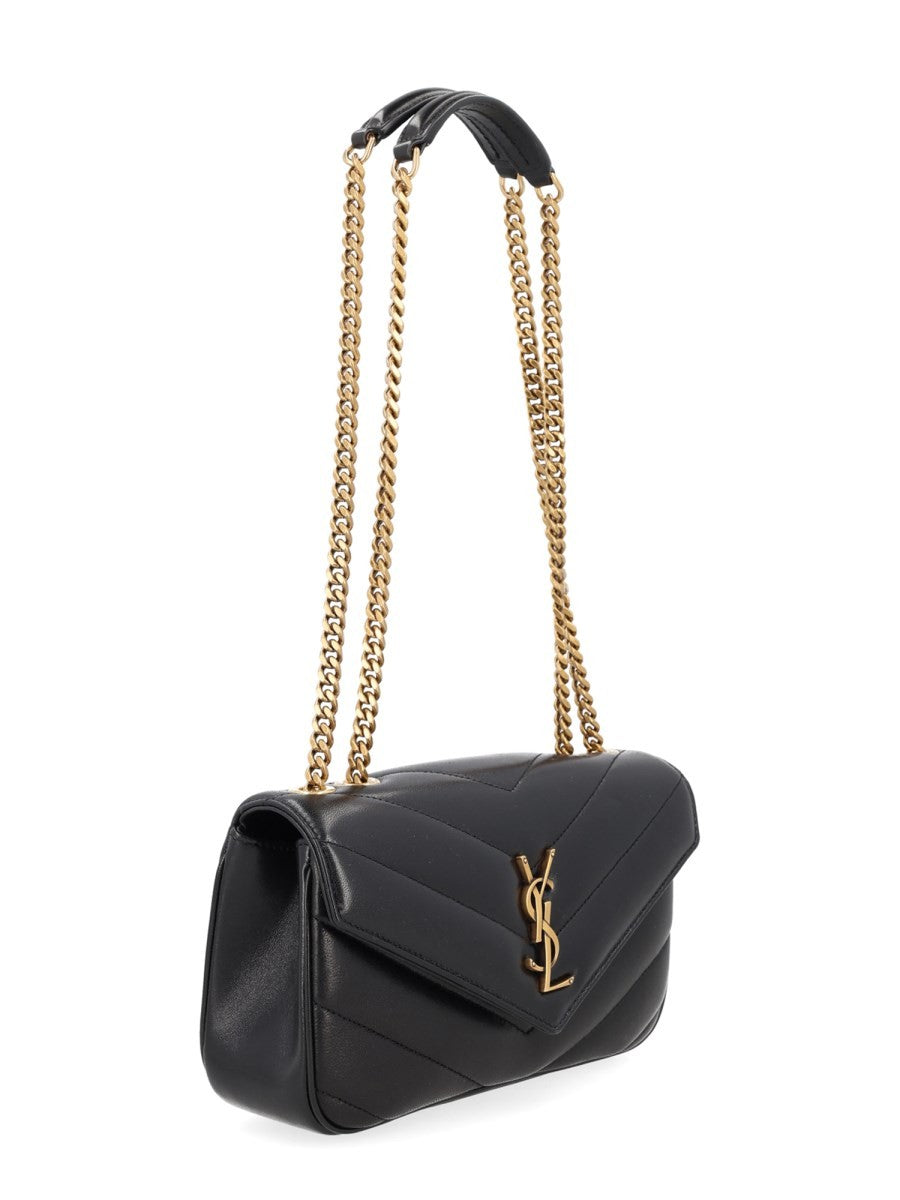 Saint Laurent Women's Borsa Loulou in Pelle Trapuntata Black