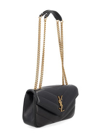 Saint Laurent Women's Borsa Loulou in Pelle Trapuntata Black