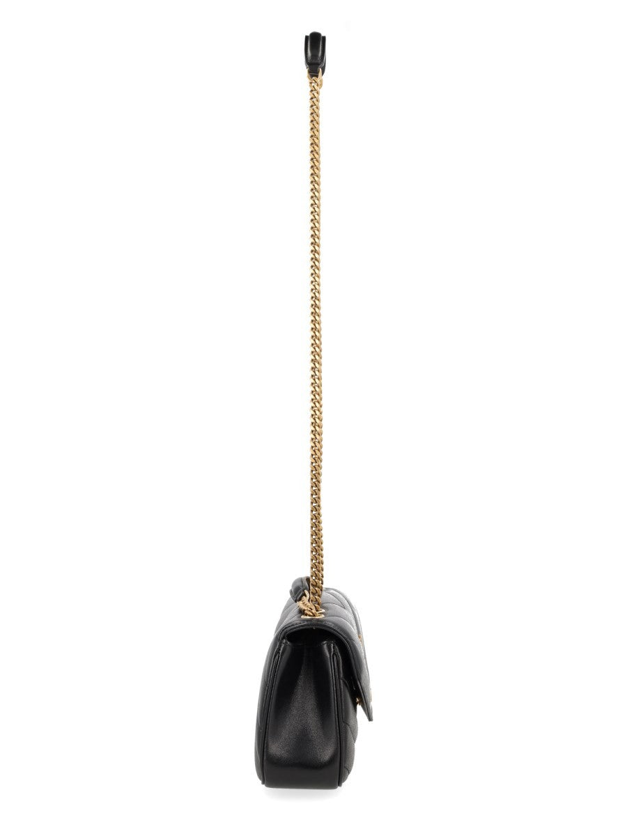 Saint Laurent Women's Borsa Loulou in Pelle Trapuntata Black