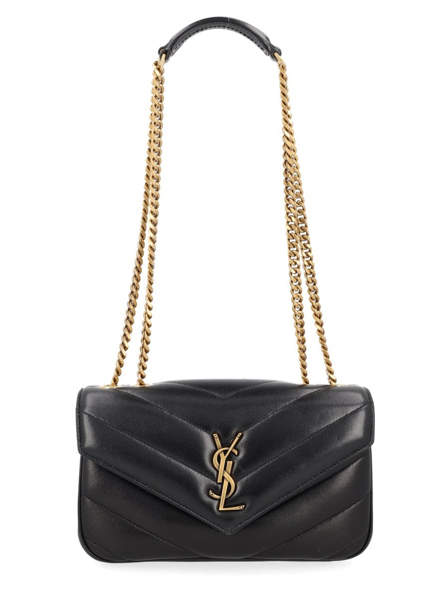 Saint Laurent Women's Borsa Loulou in Pelle Trapuntata Black