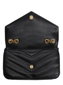Saint Laurent Women's Borsa Loulou in Pelle Trapuntata Black