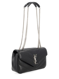 Saint Laurent Women's Borsa Loulou Small in Pelle Trapuntata Black