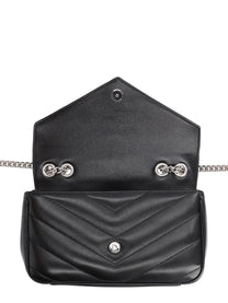 Saint Laurent Women's Borsa Loulou Small in Pelle Trapuntata Black