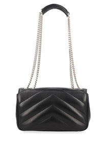Saint Laurent Women's Borsa Loulou Small in Pelle Trapuntata Black