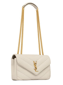 Saint Laurent Women's Borsa Loulou Small Beige