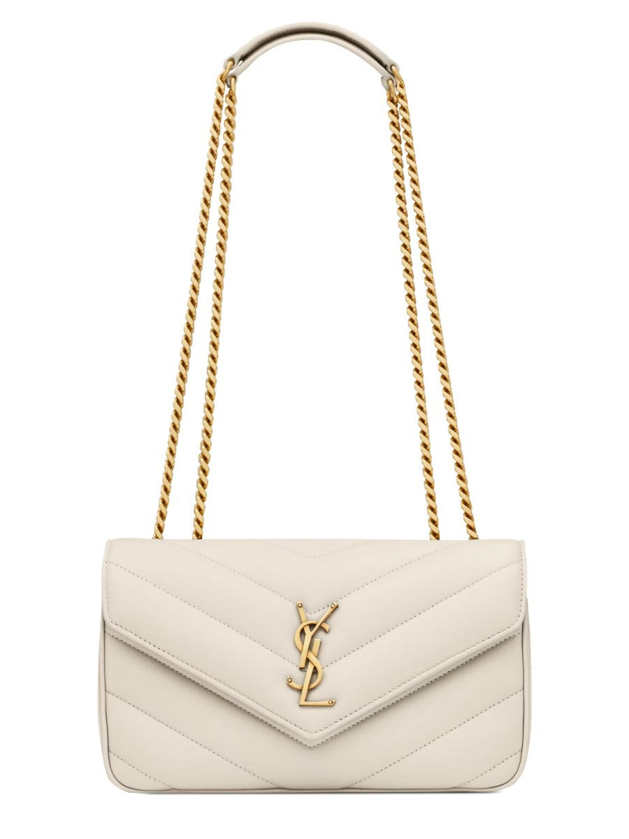 Saint Laurent Women's Borsa Loulou Small Beige